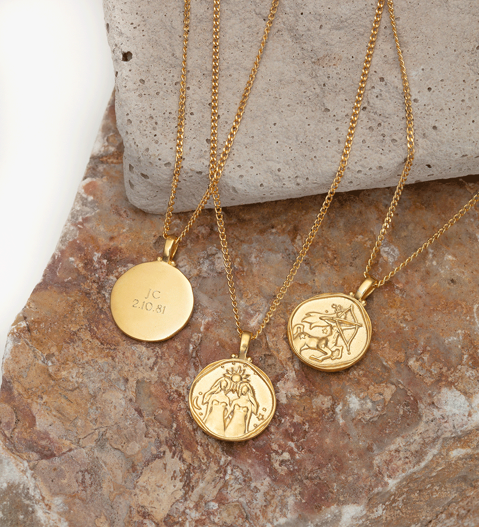 Zodiac coin online necklace