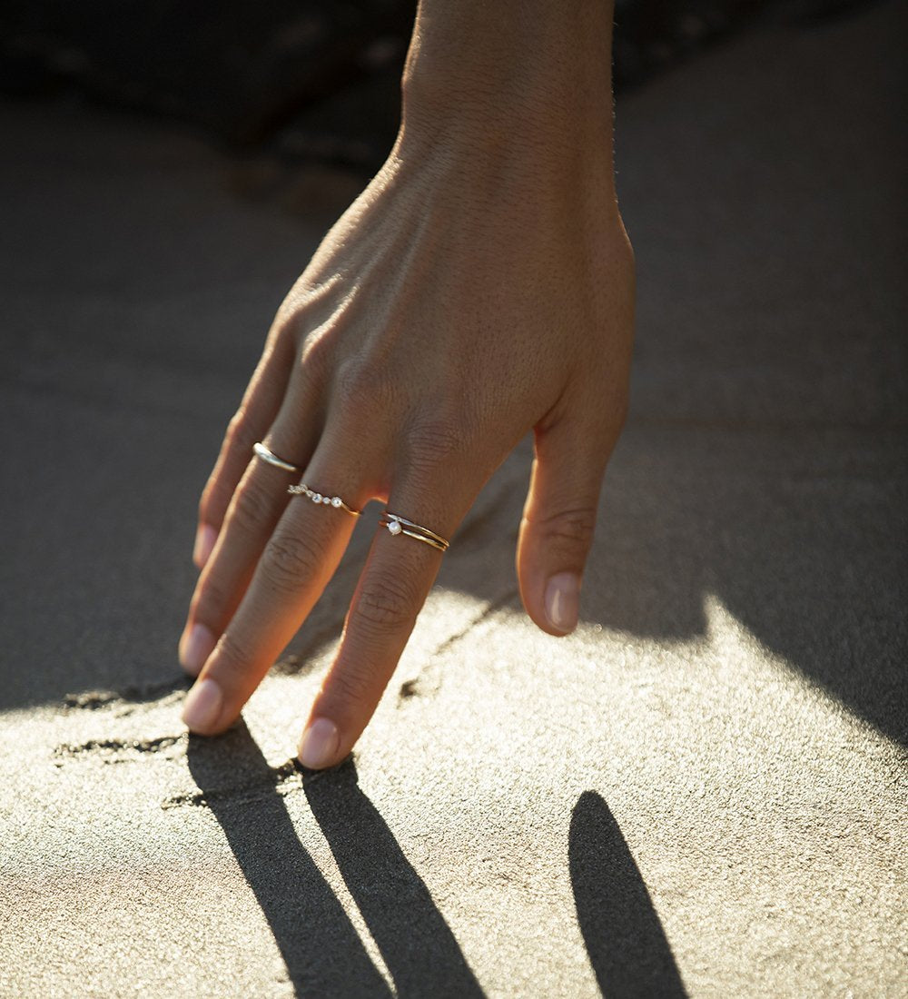 MOON TIDE PEARL RING (9K GOLD) - IMAGE 2