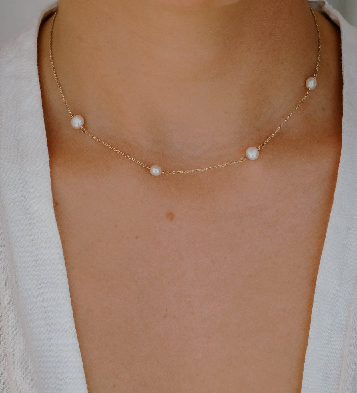 MOON TIDE PEARL NECKLACE (9K GOLD) - IMAGE 2