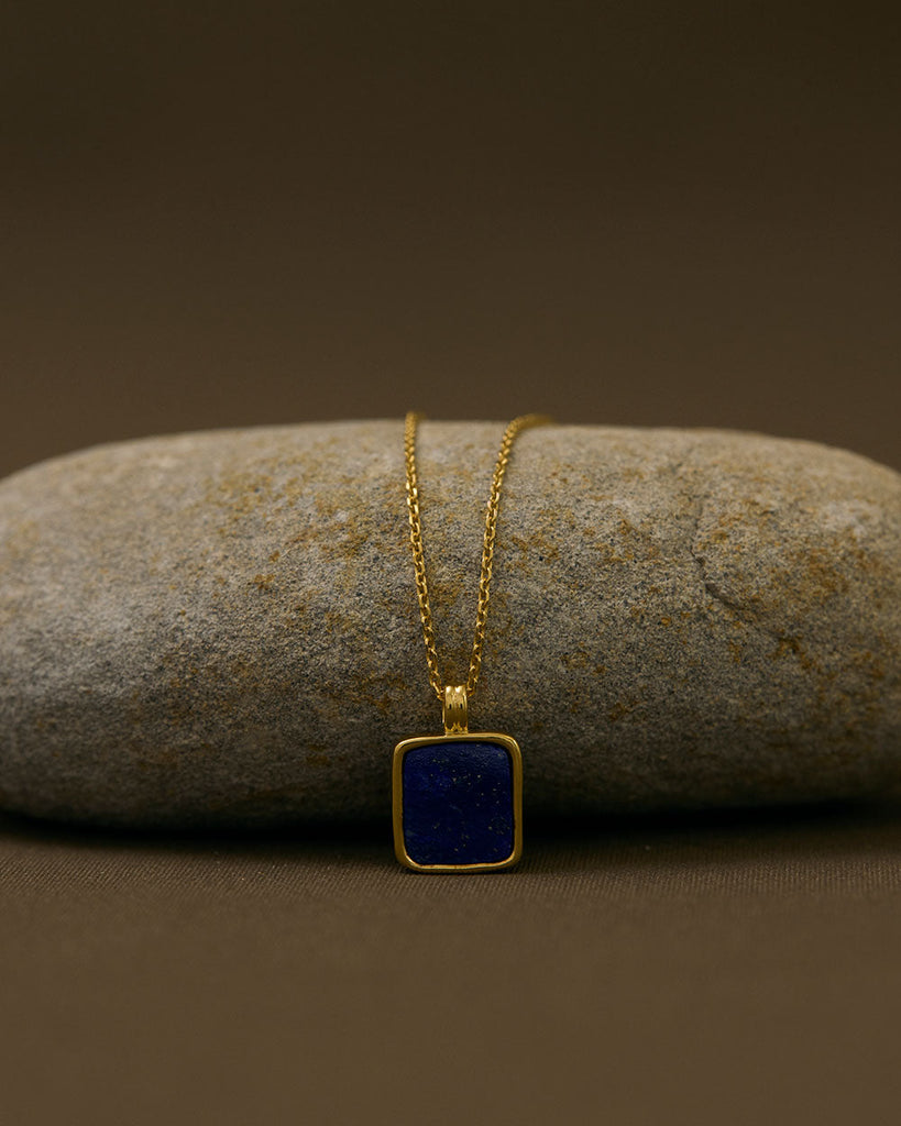 LAPIS PENDANT NECKLACE (18K GOLD VERMEIL) – KIRSTIN ASH (United