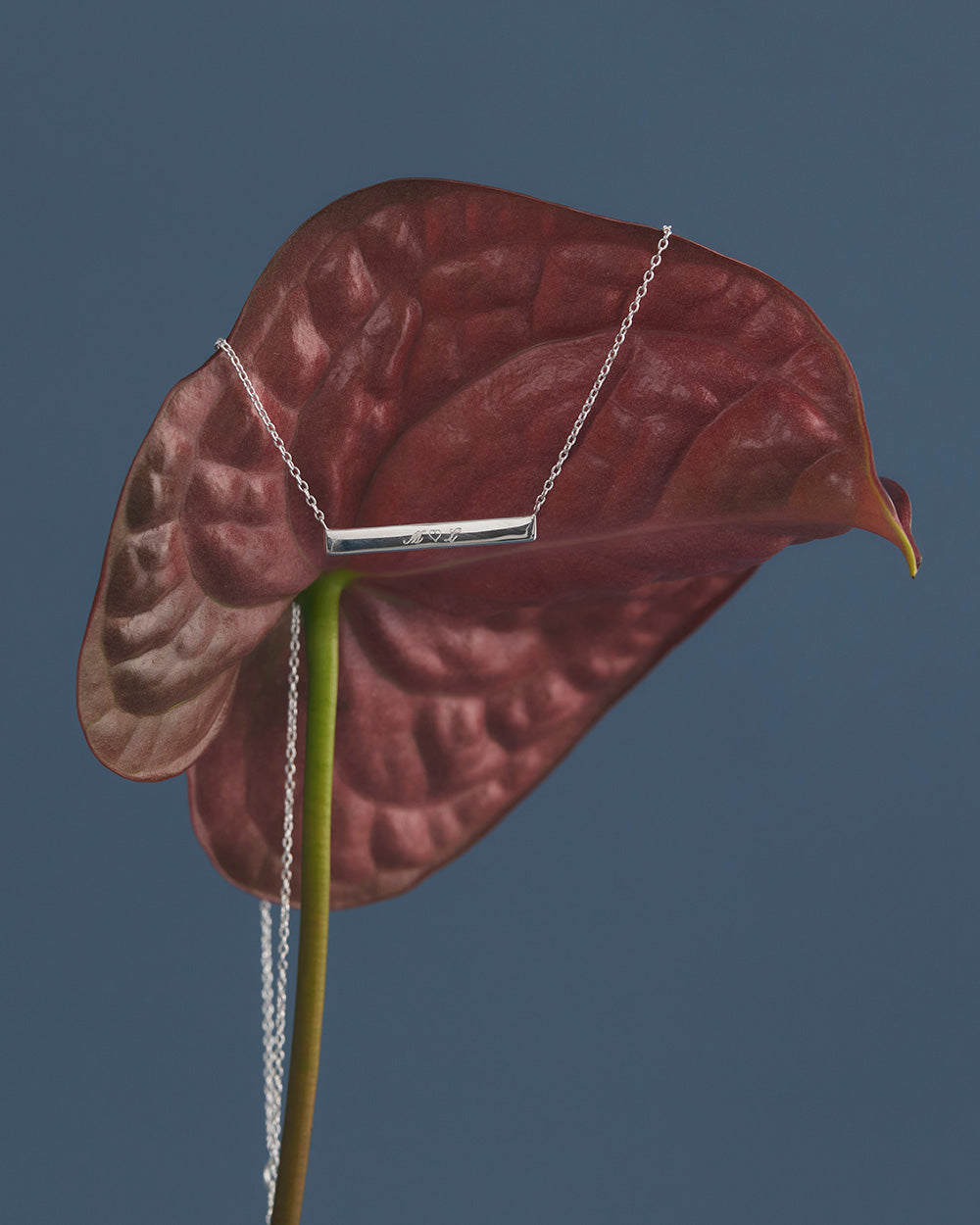 ENGRAVABLE BAR NECKLACE (STERLING SILVER)