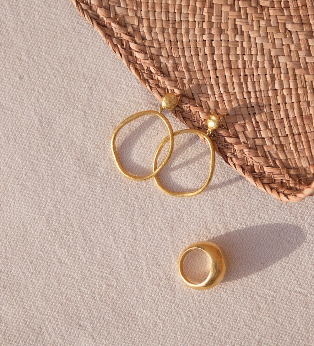 GOLDEN LIGHT EARRINGS (18K GOLD PLATED) - IMAGE 4