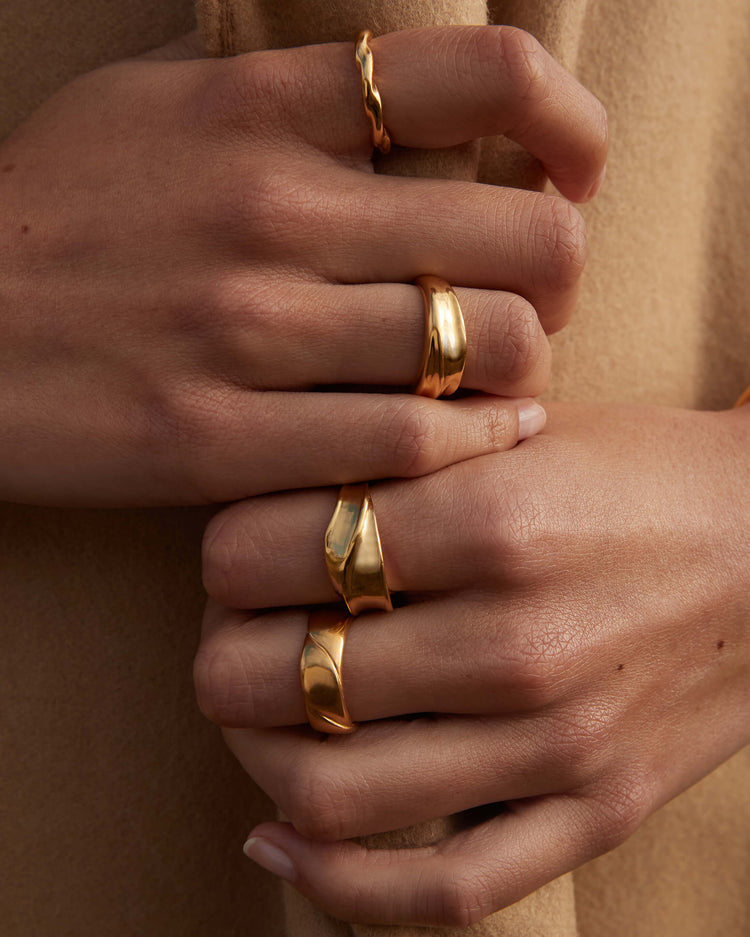 WAVE RING (18K GOLD VERMEIL) - IMAGE 2