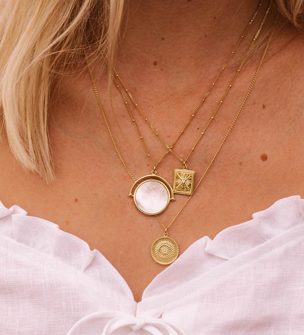 TRAVELLER COIN NECKLACE (18K GOLD VERMEIL) - IMAGE 4