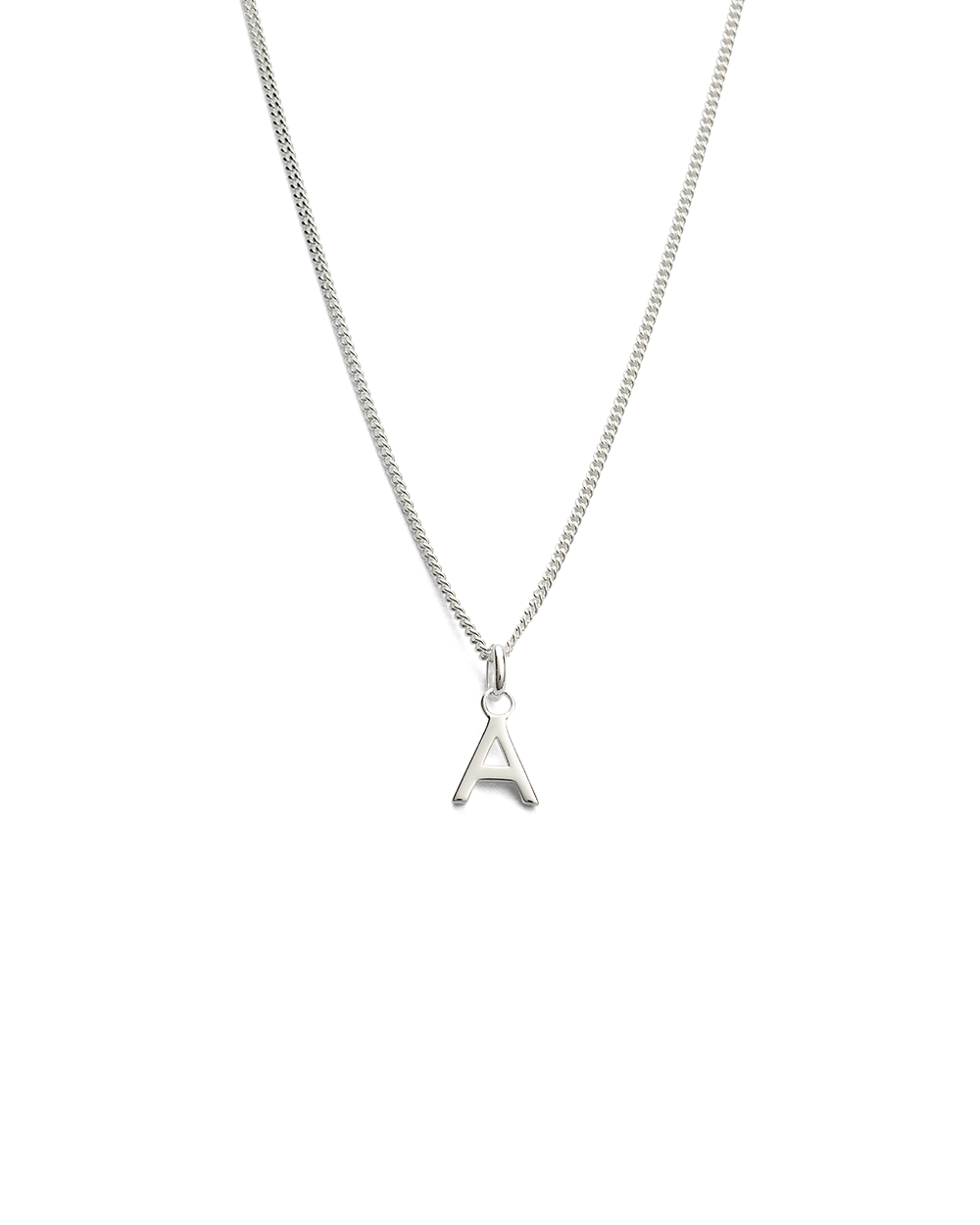 OUTLINE INITIAL NECKLACE A-Z (STERLING SILVER)