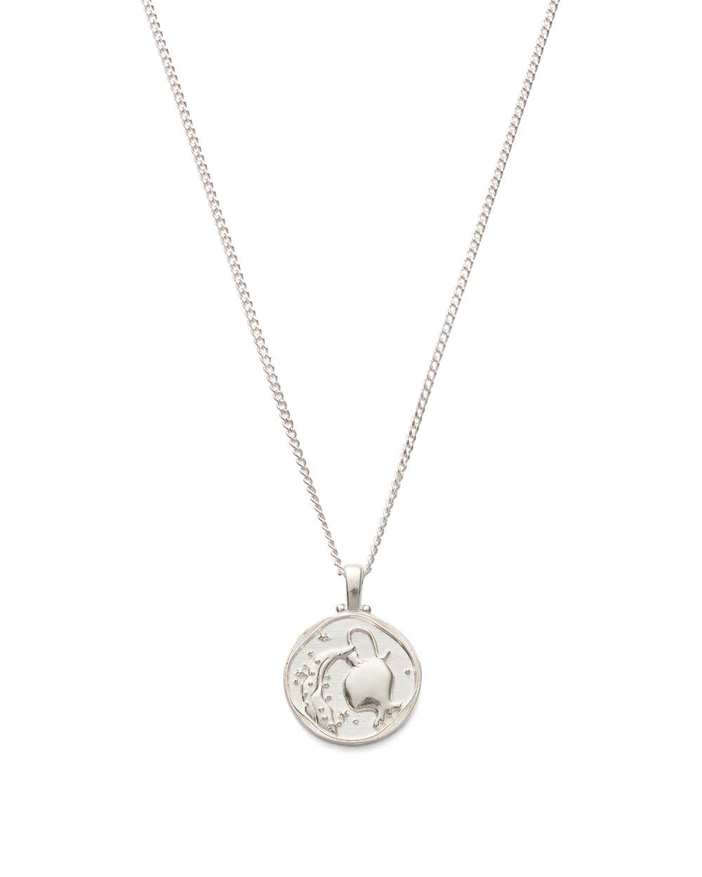 AQUARIUS ZODIAC NECKLACE (STERLING SILVER) - IMAGE 1