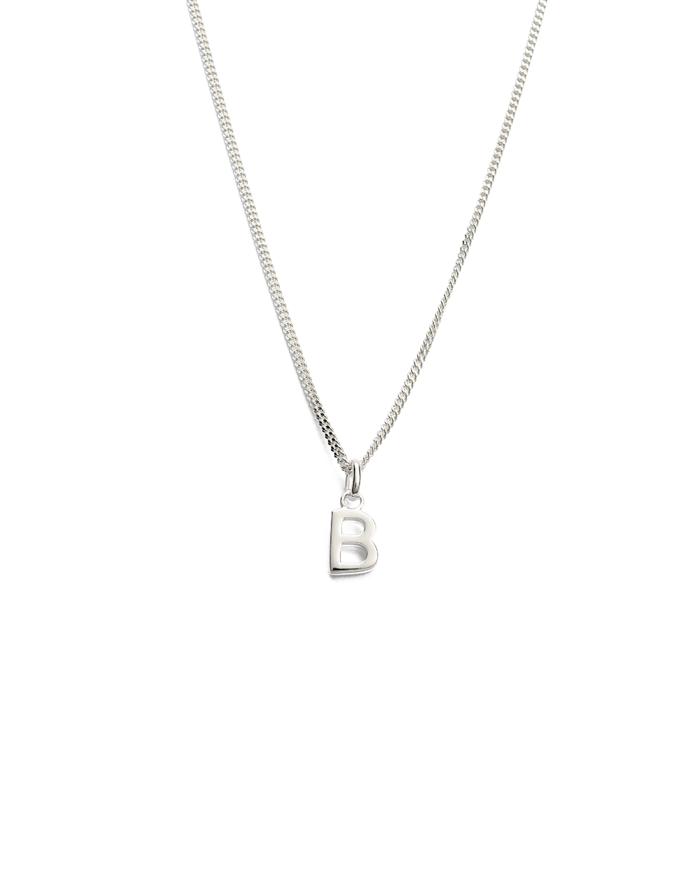 OUTLINE INITIAL NECKLACE A-Z (STERLING SILVER)
