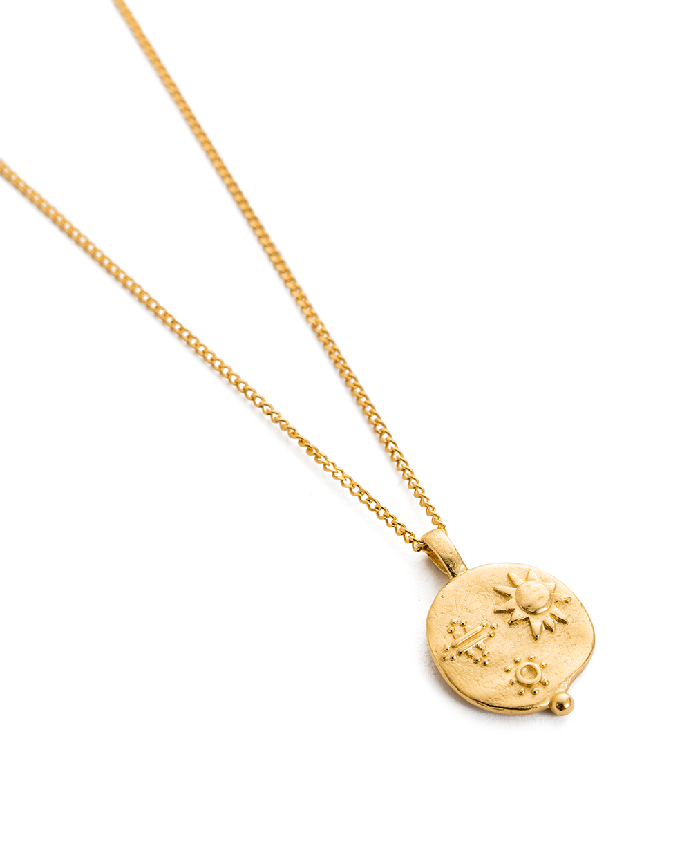 DESERT SUN COIN NECKLACE (18K GOLD VERMEIL) - IMAGE 3