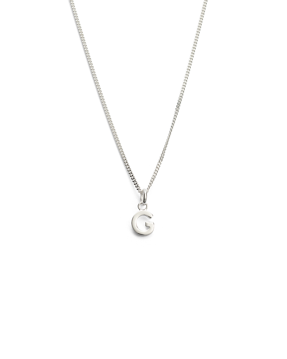 OUTLINE INITIAL NECKLACE A-Z (STERLING SILVER)