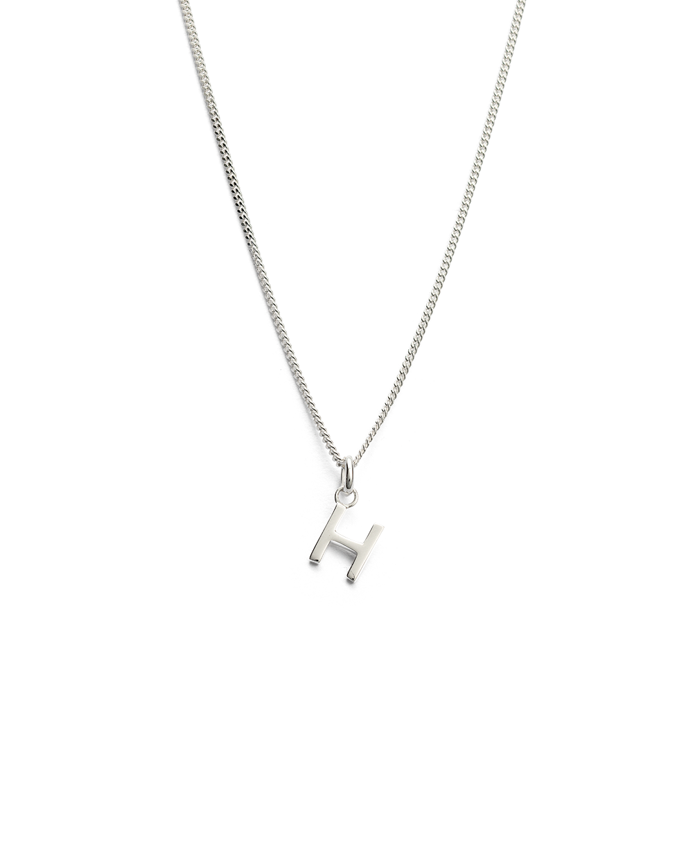 OUTLINE INITIAL NECKLACE A-Z (STERLING SILVER)