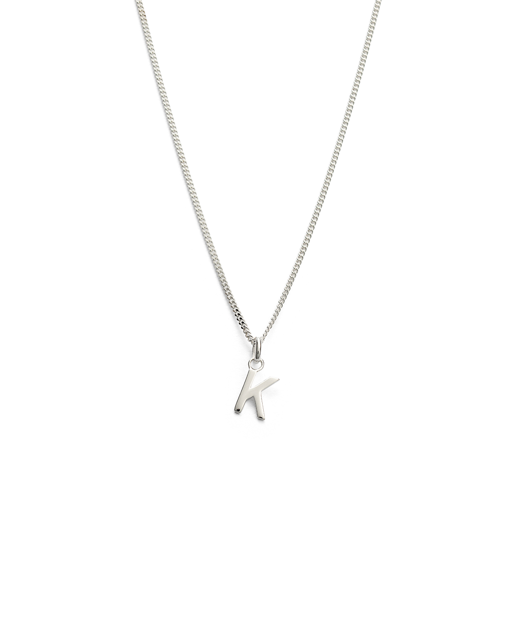 OUTLINE INITIAL NECKLACE A-Z (STERLING SILVER)