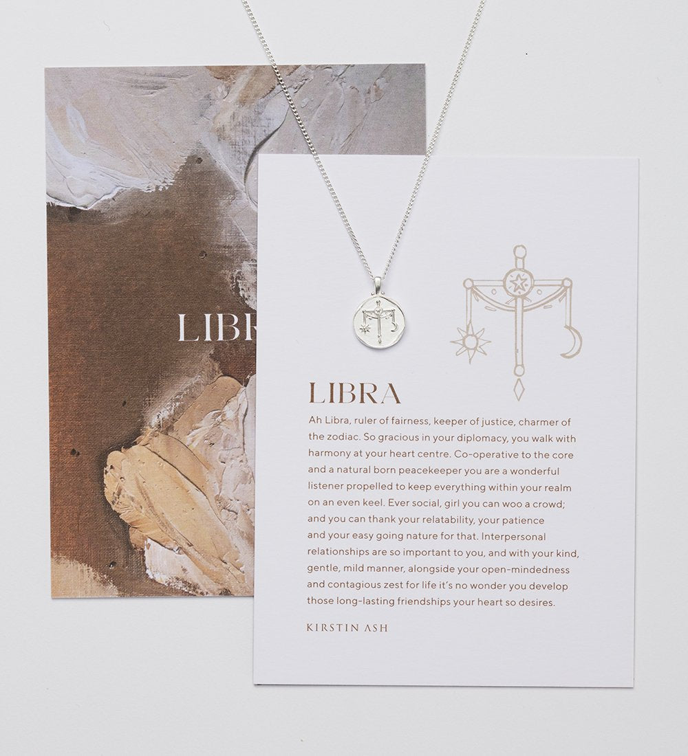 LIBRA ZODIAC NECKLACE (STERLING SILVER) - IMAGE 4