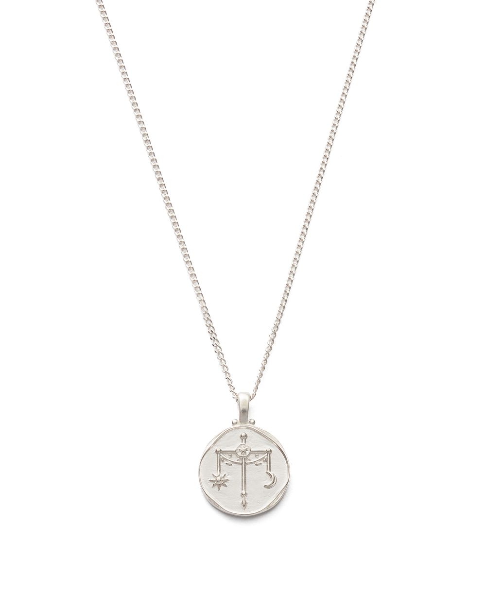LIBRA ZODIAC NECKLACE (STERLING SILVER) - IMAGE 1