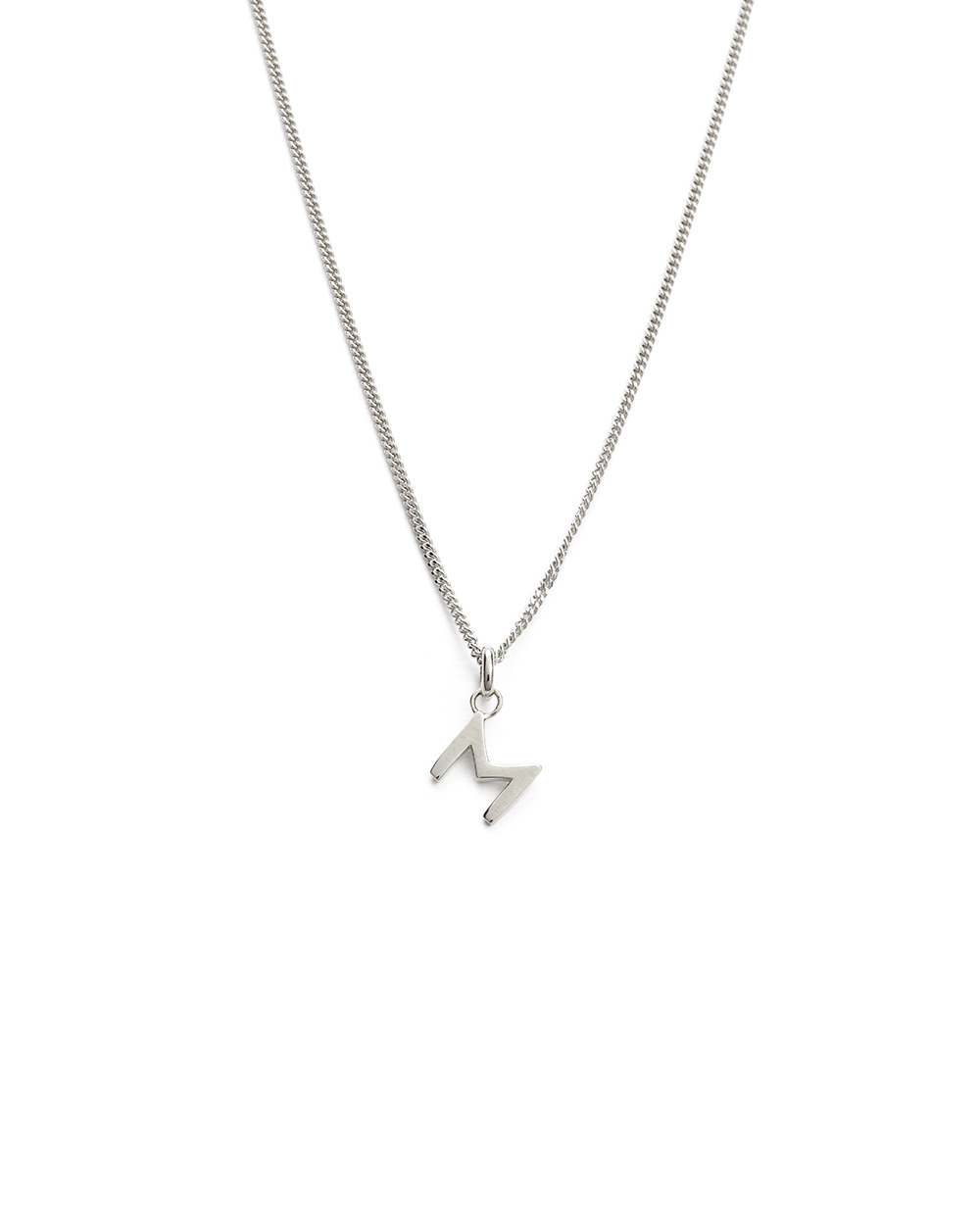 OUTLINE INITIAL NECKLACE A-Z (STERLING SILVER)