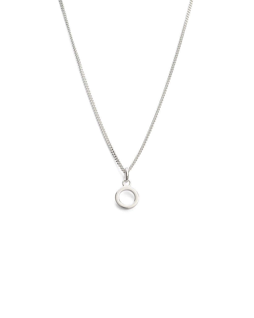 OUTLINE INITIAL NECKLACE A-Z (STERLING SILVER)