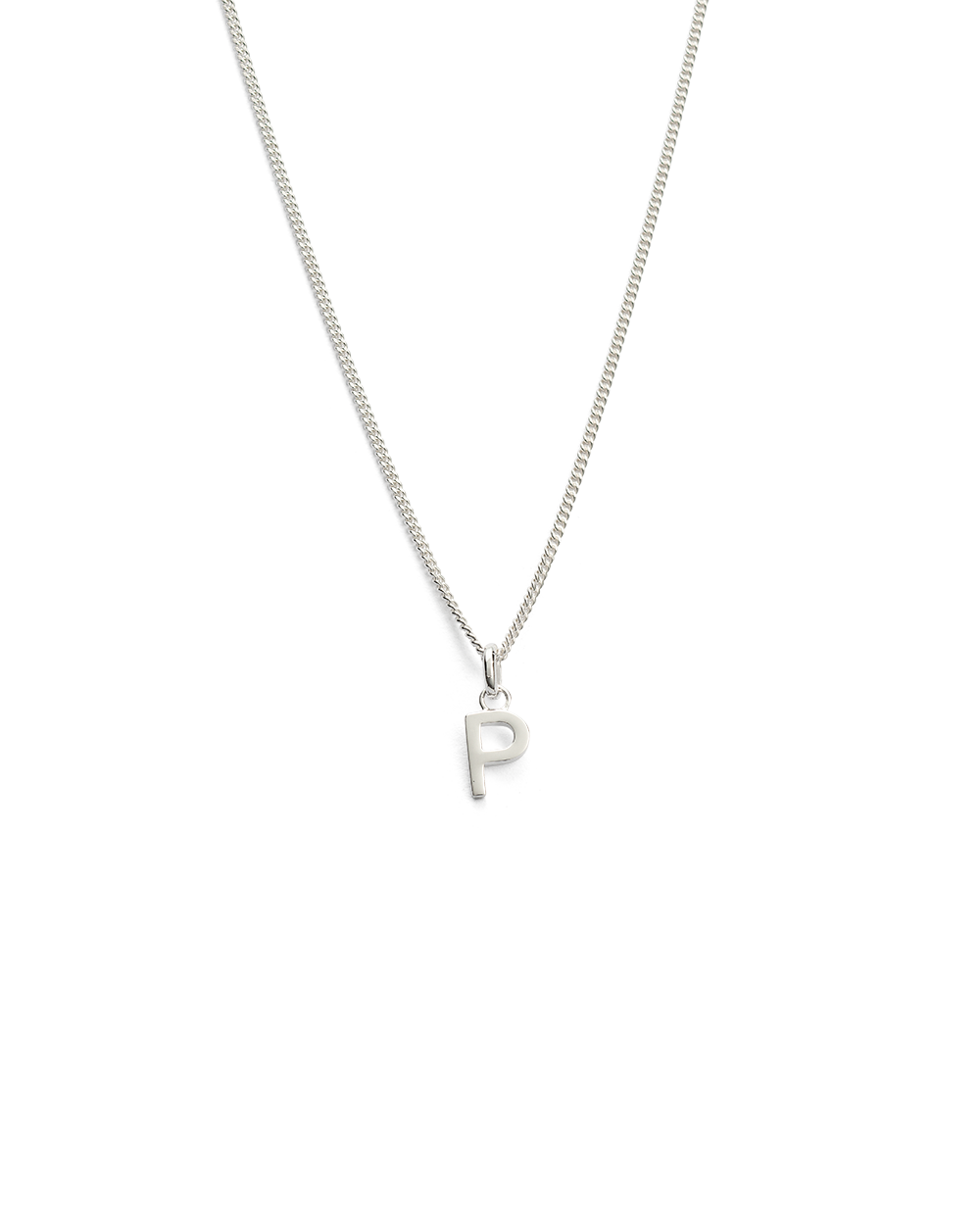 OUTLINE INITIAL NECKLACE A-Z (STERLING SILVER)