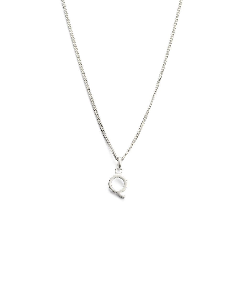 OUTLINE INITIAL NECKLACE A-Z (STERLING SILVER)