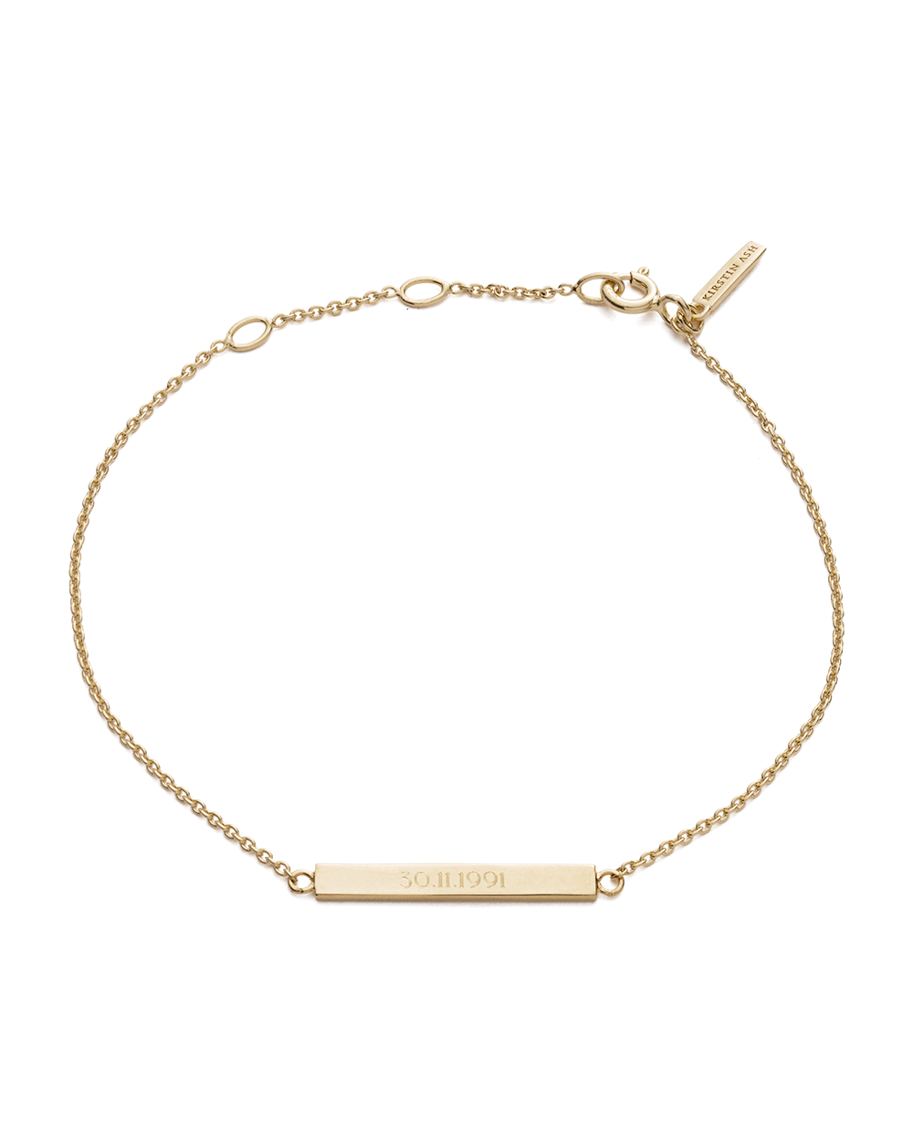 SENTIMENT BAR BRACELET (9K GOLD) - IMAGE 6