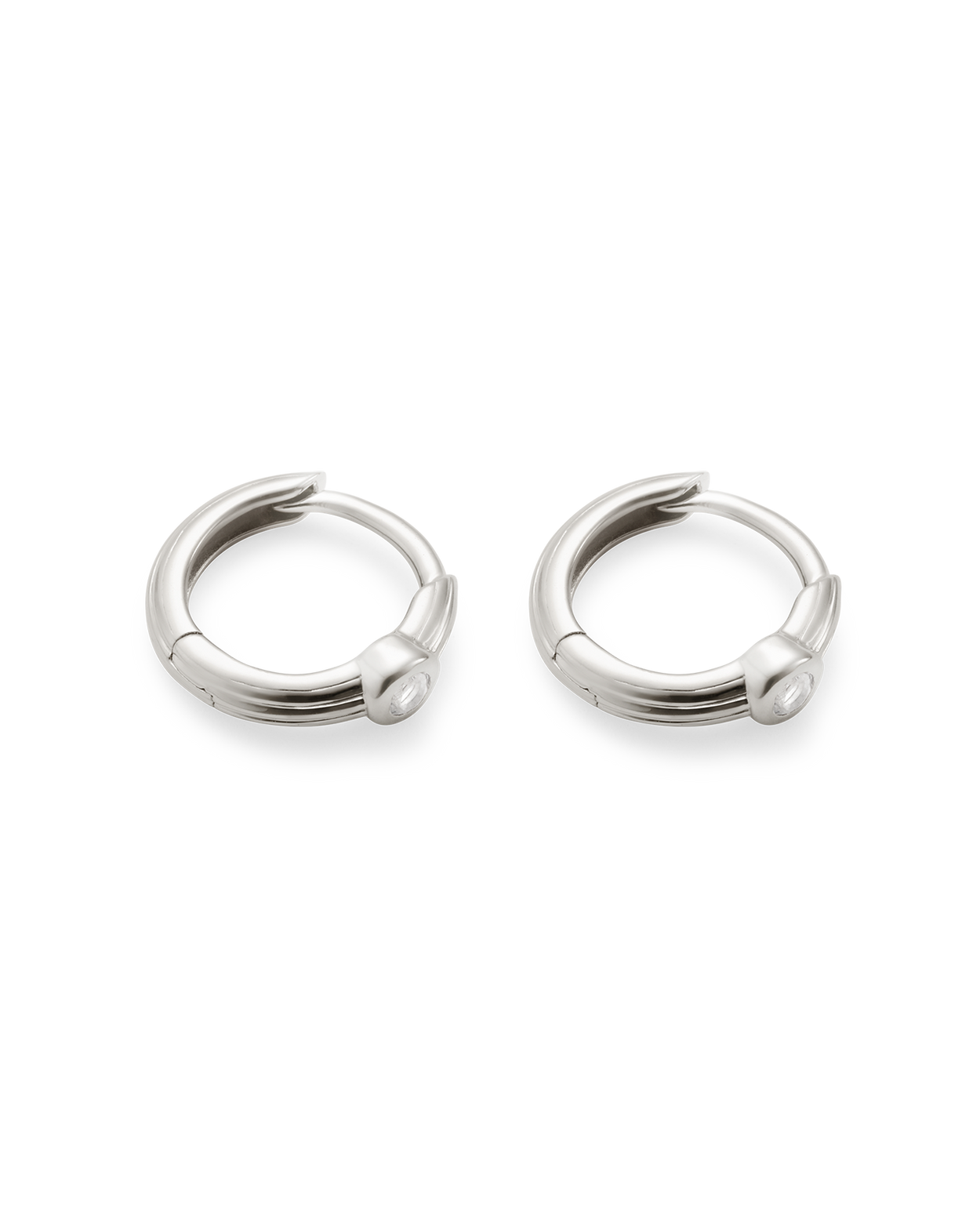 STILLNESS TOPAZ HOOPS (STERLING SILVER)