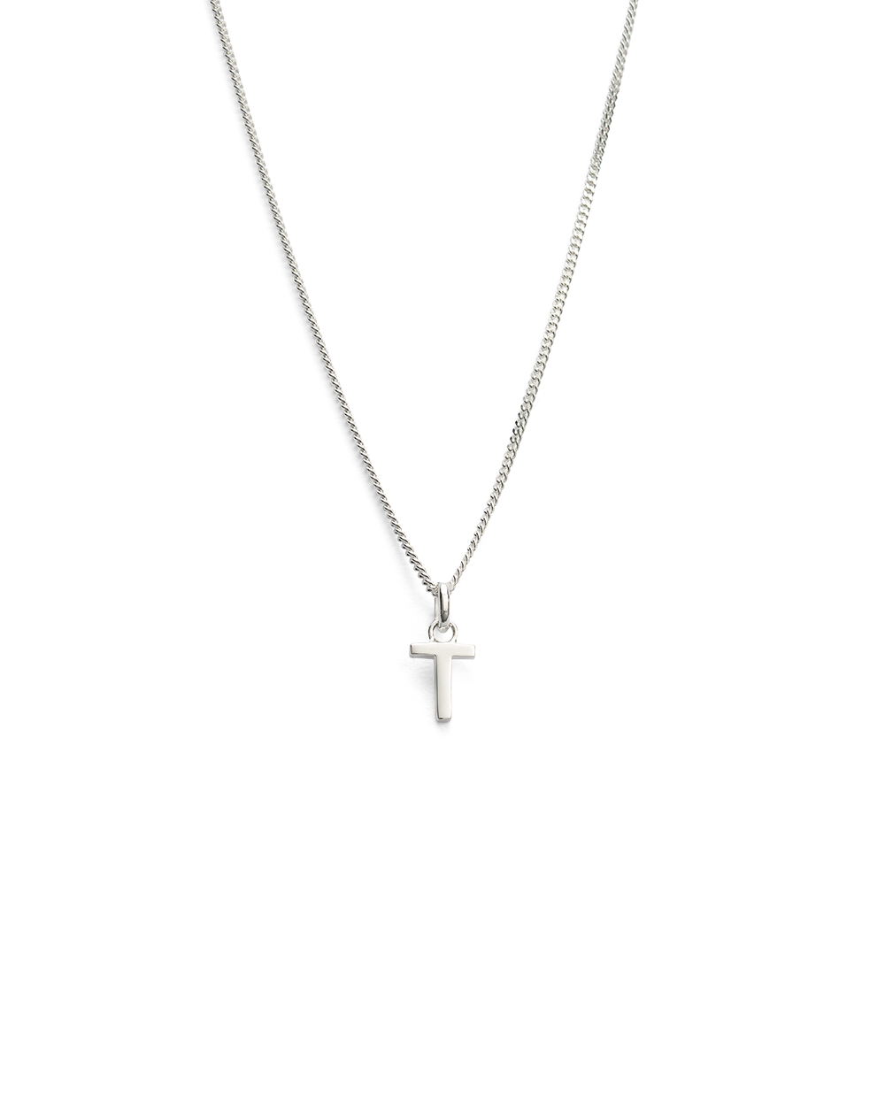 OUTLINE INITIAL NECKLACE A-Z (STERLING SILVER)