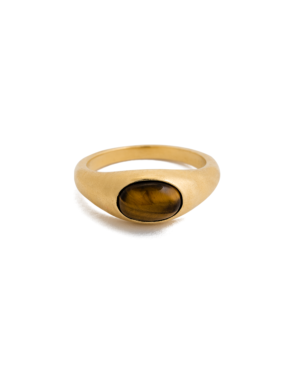 TIGERS EYE RING (18K GOLD VERMEIL) - IMAGE 1