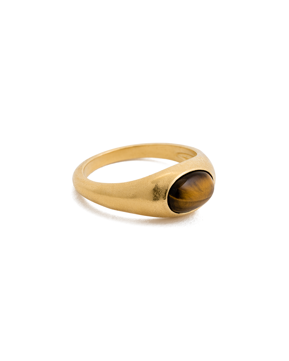 TIGERS EYE RING (18K GOLD VERMEIL) - IMAGE 4