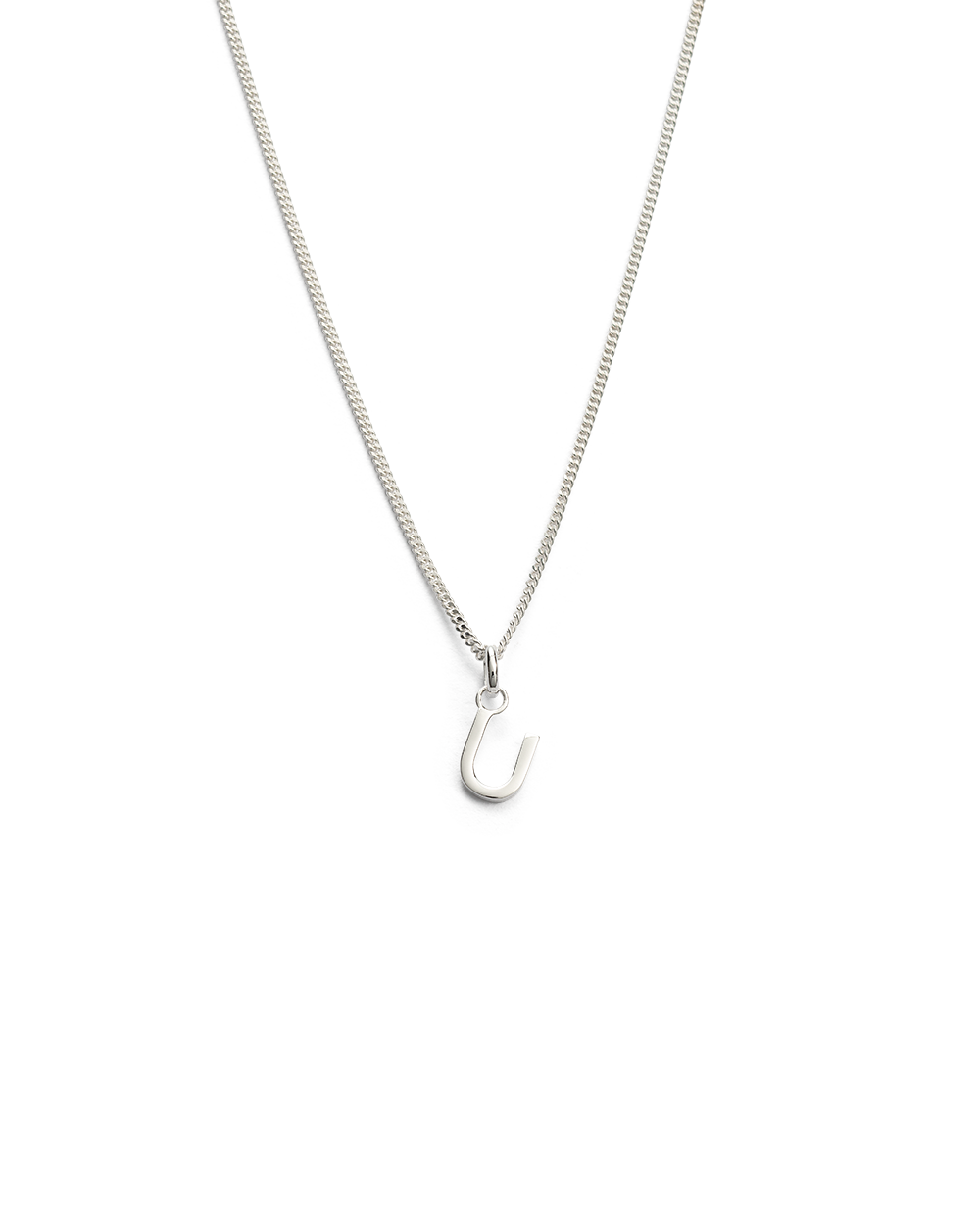 OUTLINE INITIAL NECKLACE A-Z (STERLING SILVER)