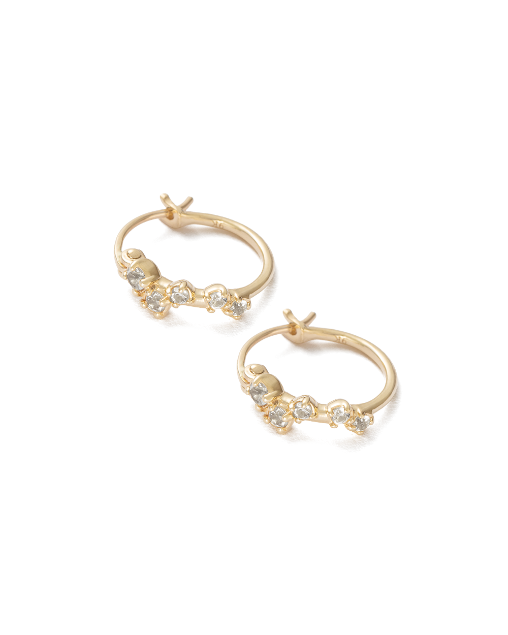 VALENCIA TOPAZ HOOPS (9K GOLD)