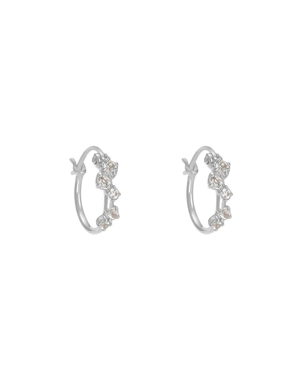 VALENCIA TOPAZ HOOPS (STERLING SILVER)