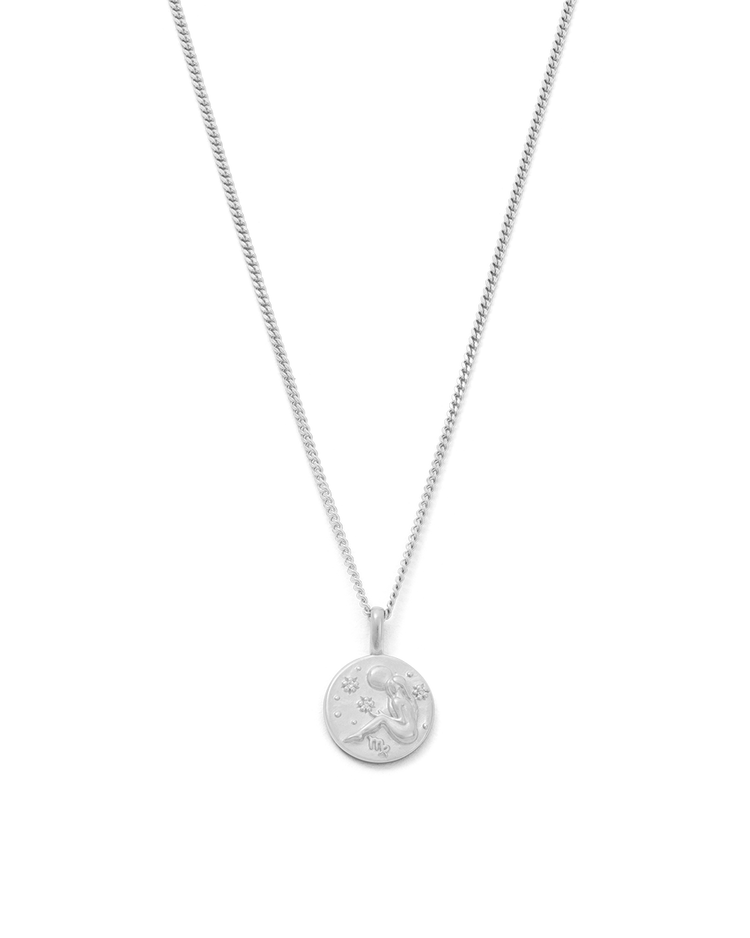 VIRGO PETITE ZODIAC NECKLACE (STERLING SILVER)