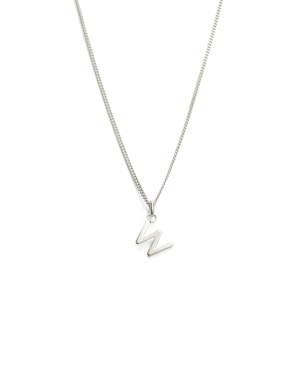 OUTLINE INITIAL NECKLACE A-Z (STERLING SILVER)