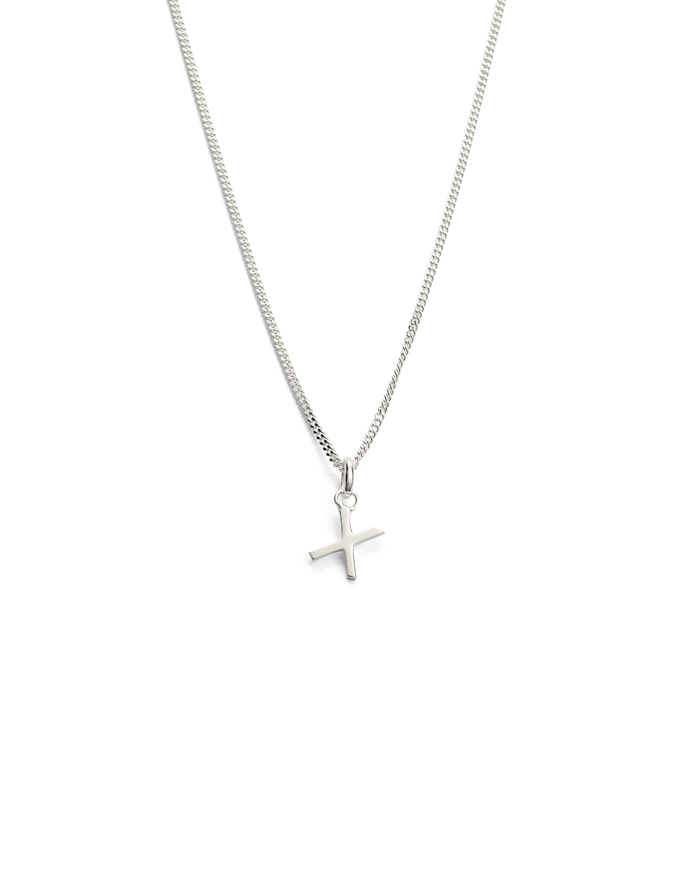 OUTLINE INITIAL NECKLACE A-Z (STERLING SILVER)