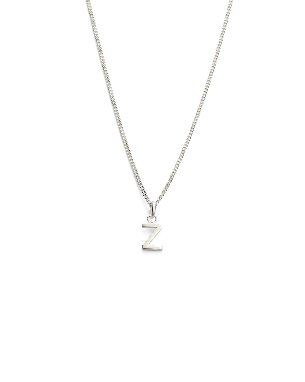 OUTLINE INITIAL NECKLACE A-Z (STERLING SILVER)