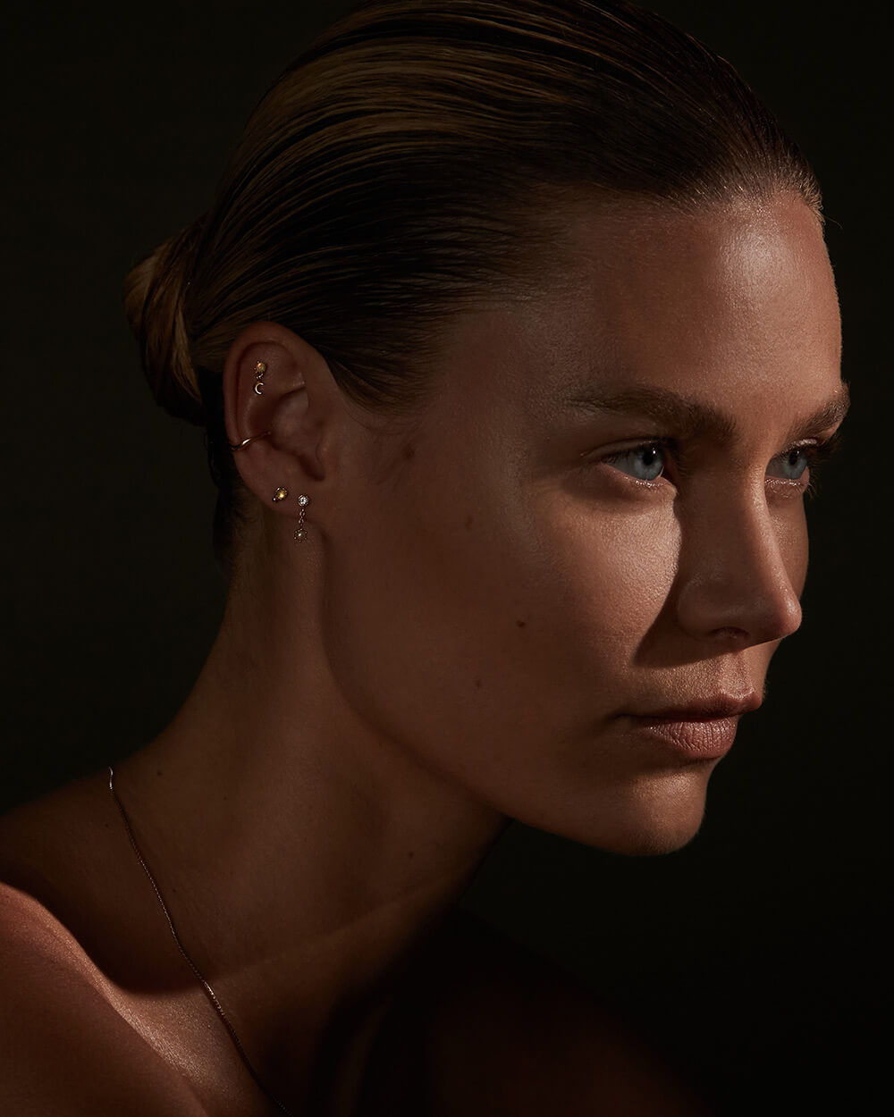 THREE DOT STUDS (GOLD) IMAGE 8