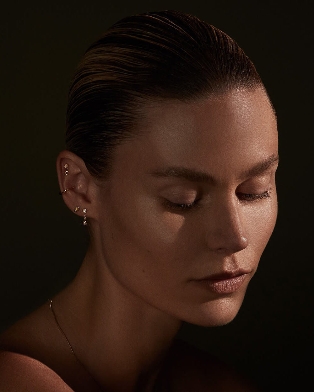 PETITE OPAL STUDS (9K GOLD) IMAGE 3