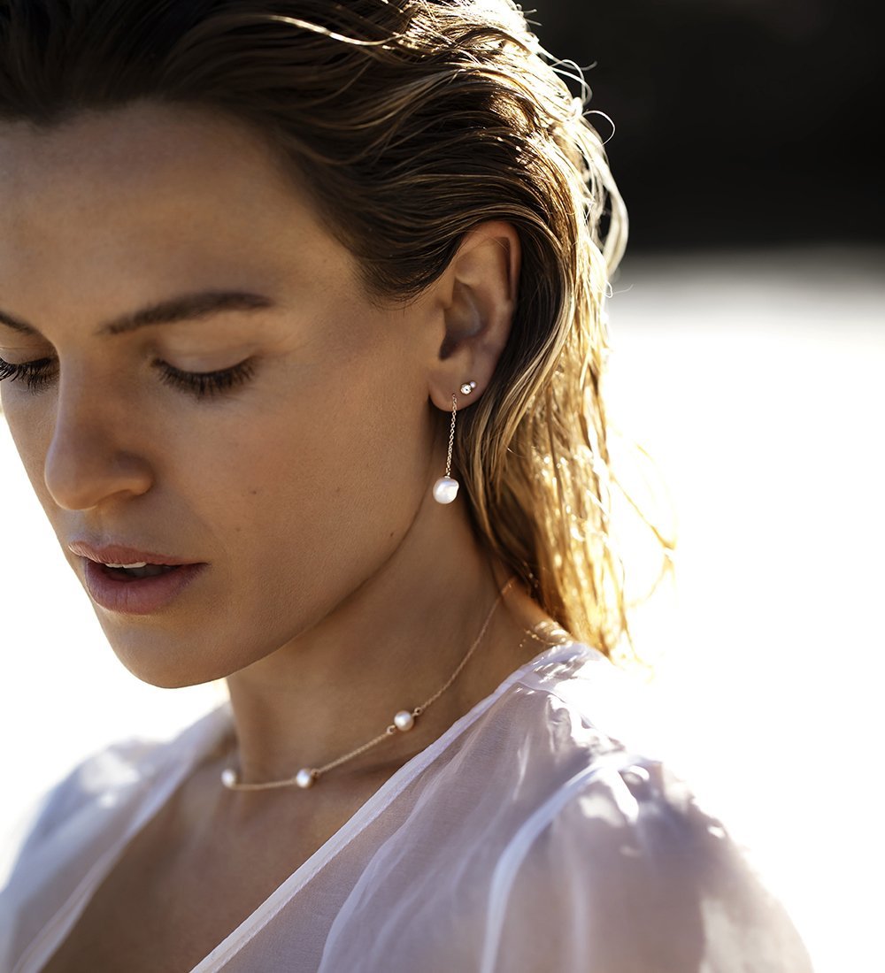 MOON TIDE PEARL NECKLACE (9K GOLD) IMAGE 6