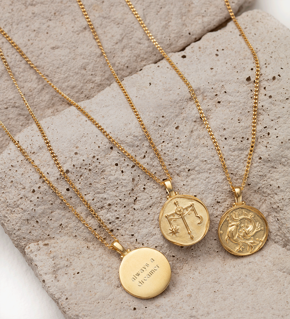 LIBRA ZODIAC NECKLACE (18K GOLD VERMEIL) IMAGE 5