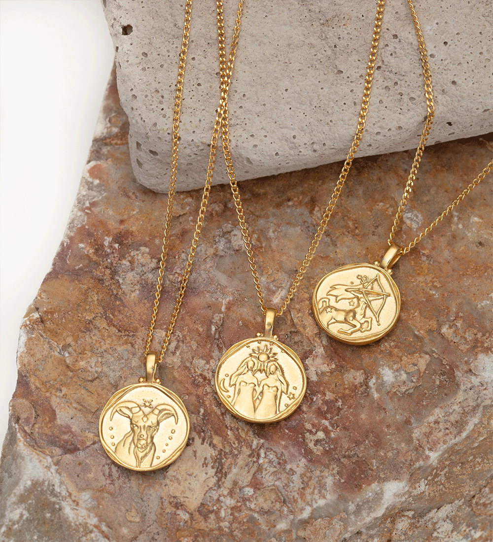 CAPRICORN ZODIAC NECKLACE (18K GOLD VERMEIL) IMAGE 6