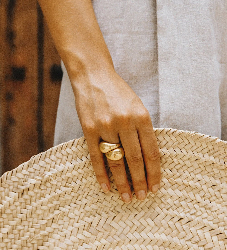GOLDEN LIGHT DOME RING (18K GOLD VERMEIL) IMAGE 2