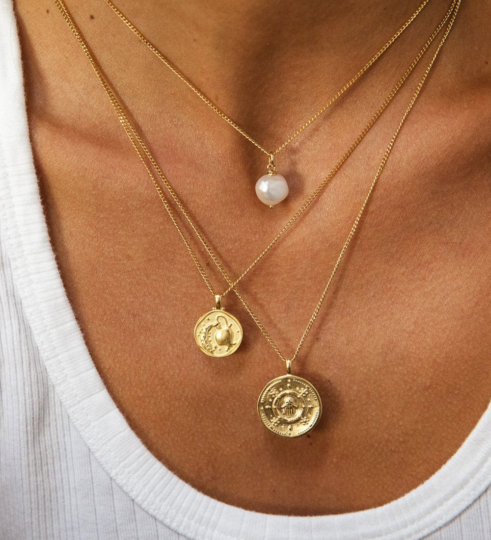AQUARIUS ZODIAC NECKLACE (18K GOLD VERMEIL) IMAGE 6