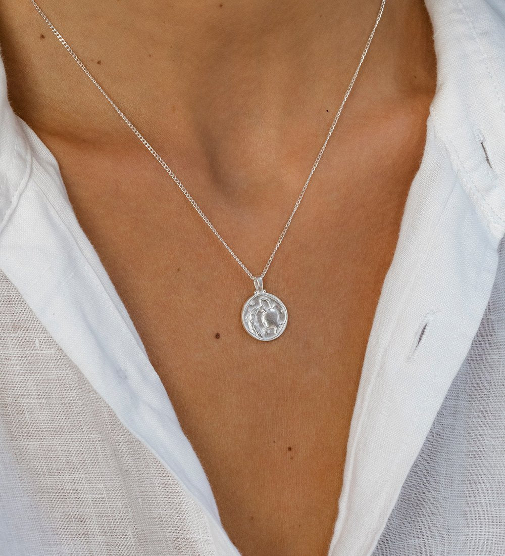 AQUARIUS ZODIAC NECKLACE (STERLING SILVER) IMAGE 2