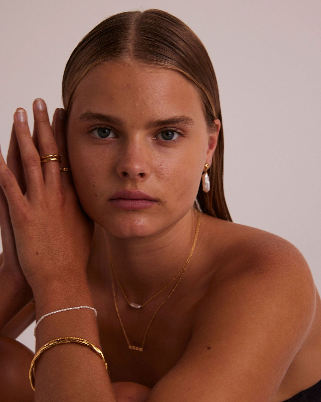 VACATION PEARL BRACELET (18K GOLD PLATED) IMAGE 3