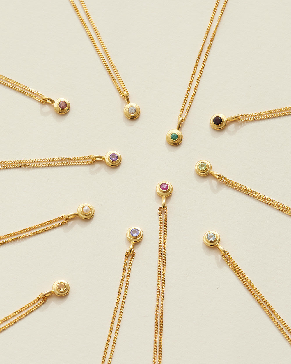 BIRTHSTONE NECKLACE (18K GOLD VERMEIL) IMAGE 4