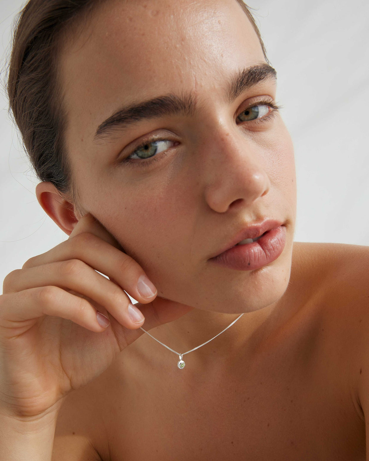 BIRTHSTONE NECKLACE (STERLING SILVER) IMAGE 4