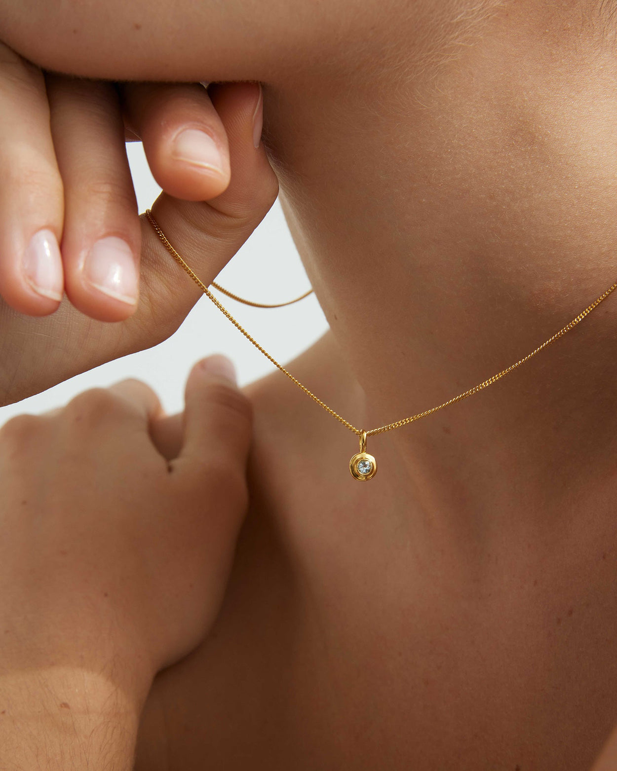 BIRTHSTONE NECKLACE (18K GOLD VERMEIL) IMAGE 2