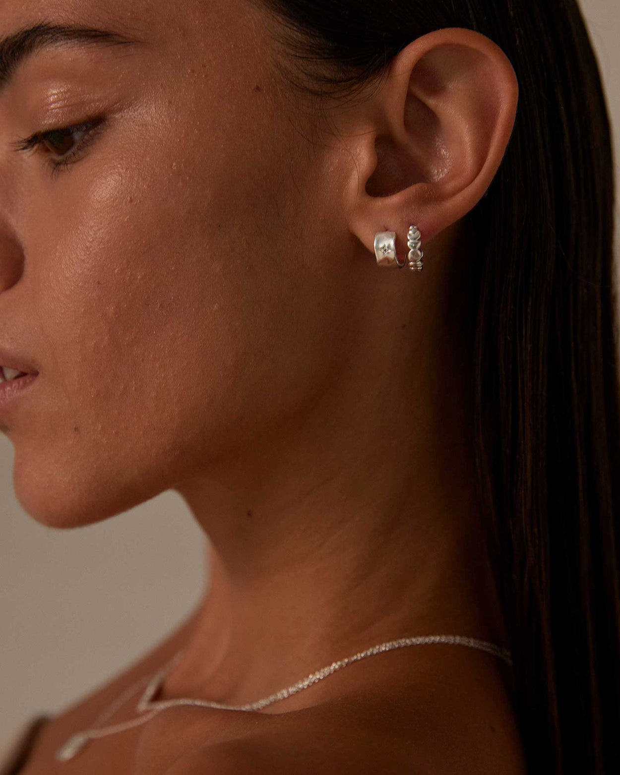 LUNA HOOPS (STERLING SILVER) IMAGE 2