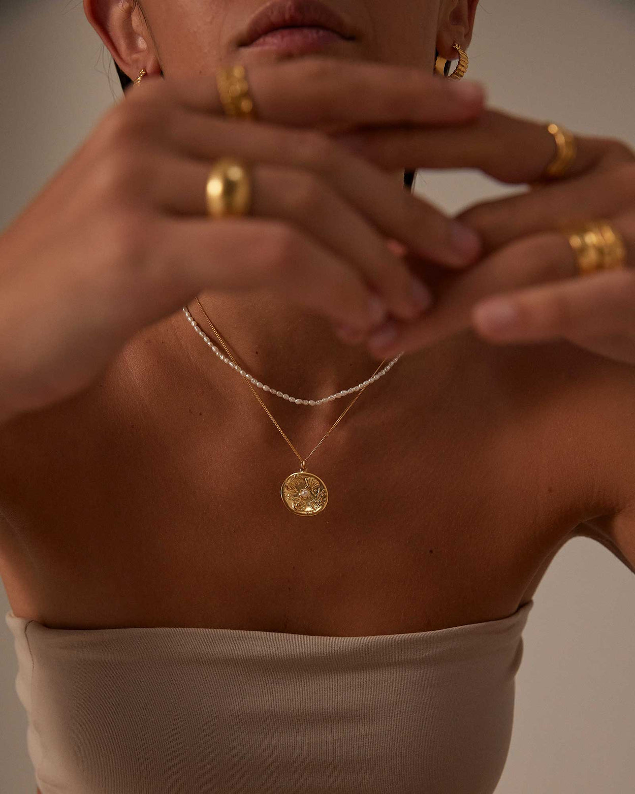 BY THE SEA COIN NECKLACE (18K GOLD VERMEIL) IMAGE 5