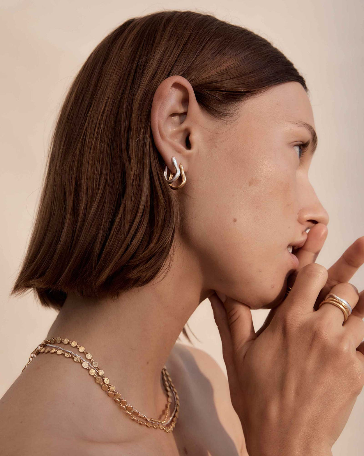 ECHO HOOPS (18K GOLD PLATED) IMAGE 6