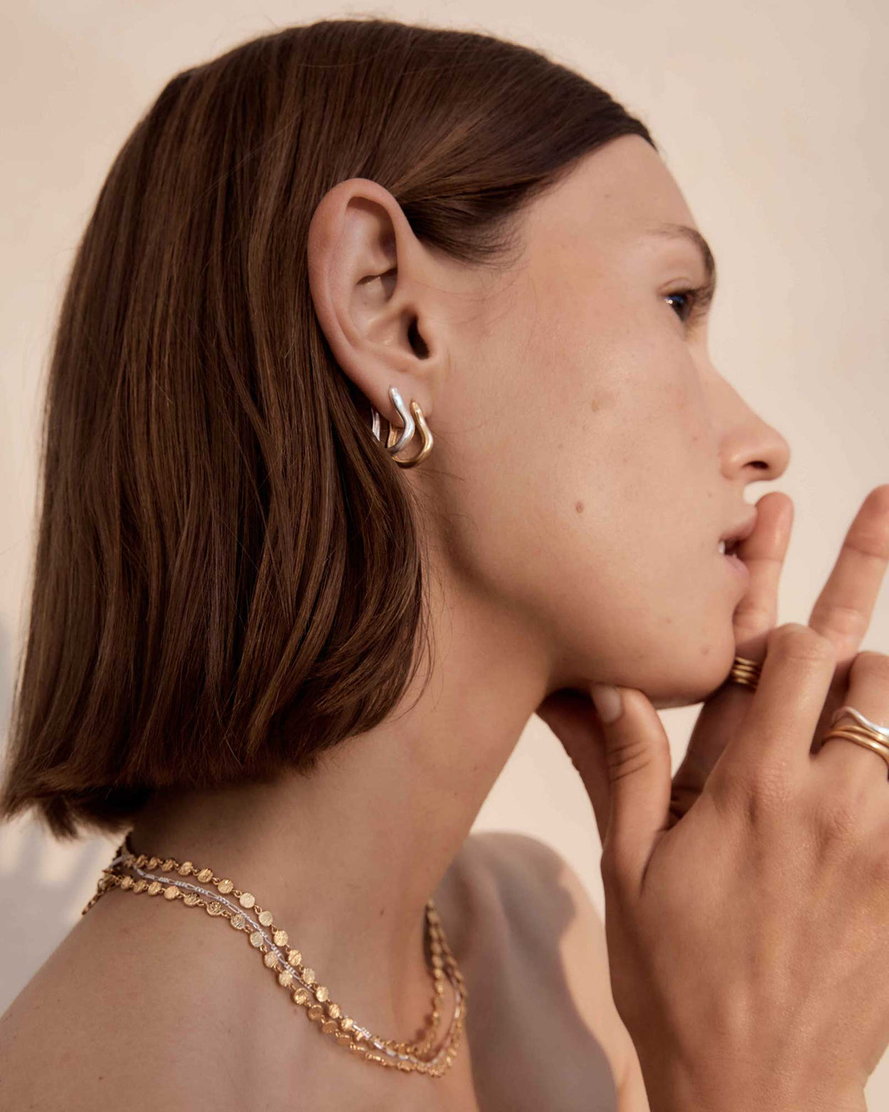 REFLECTION CHAIN NECKLACE (18K GOLD PLATED) IMAGE 7