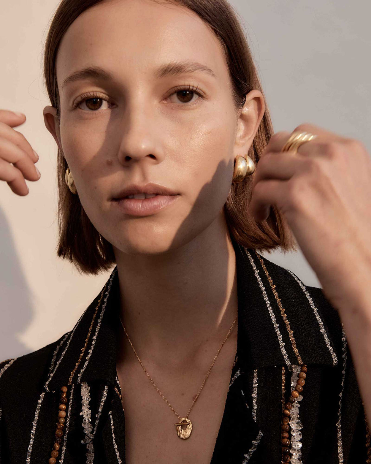 TRESOR EARRINGS (18K GOLD PLATED) IMAGE 6